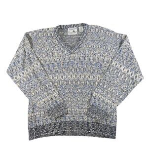 Florence Tricot Mens Vintage Sweater  Large Italy Linen Grandpa Academia 80s 90s